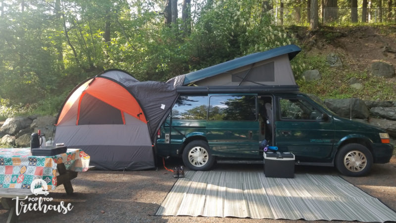 camper van set up