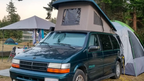 camper van with poptop roof