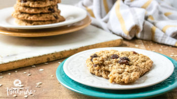 classic oatmeal cookies on plate
