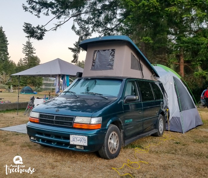 Front View Poptop Tree House camper van