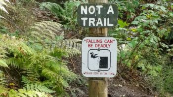 safety sign when camping