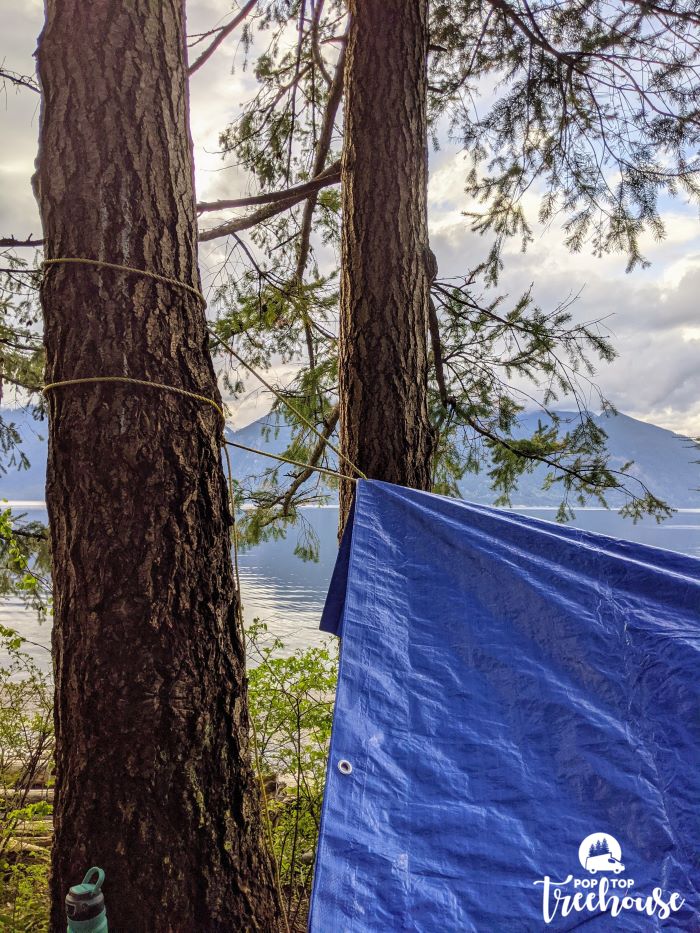 How to Properly Set Up a Tarp for Rain or Shade [Over a Picnic Table]