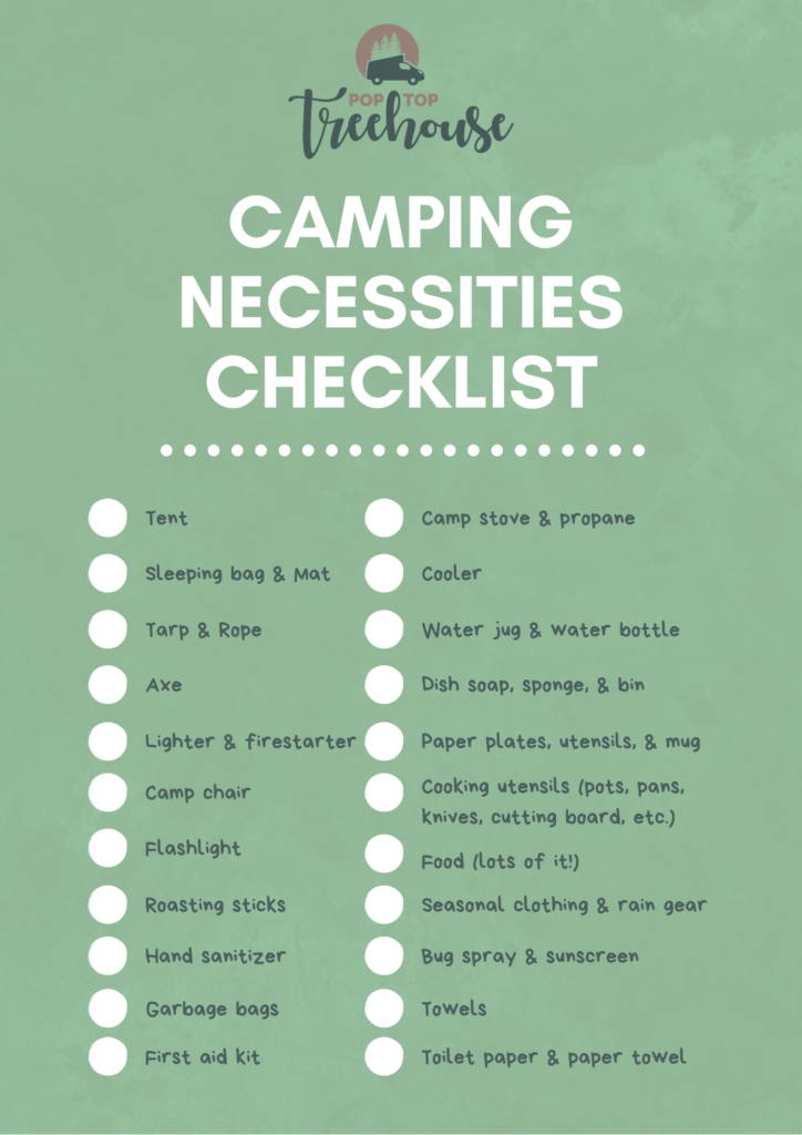Camping Necessities for a Successful Camping Trip - Poptop Tree House