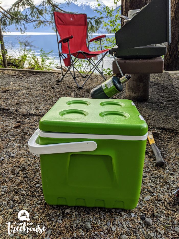 green mini cooler