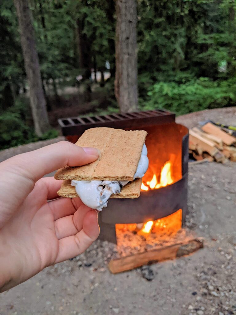 smores by campfire
