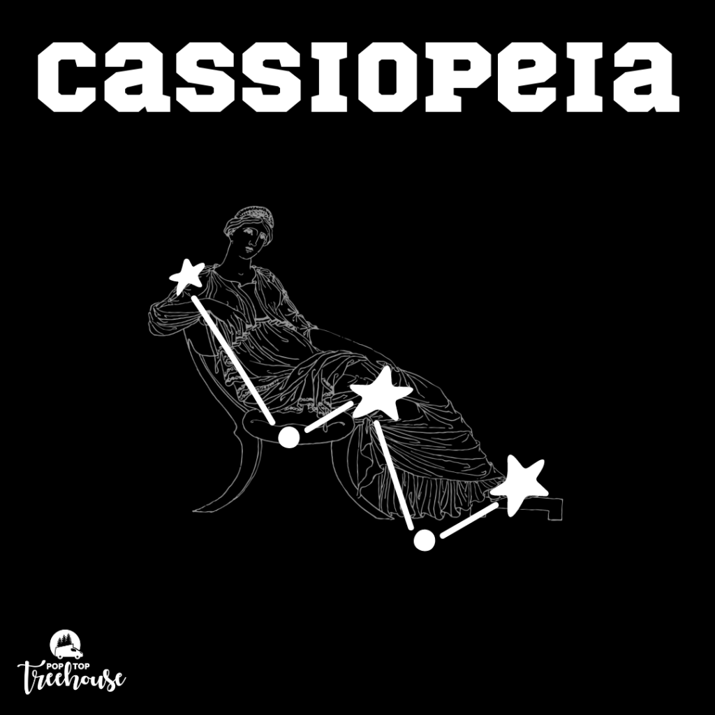 Cassiopeia constellation for stargazing
